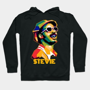 Musician in WPAP Stevie wonder 70s Hoodie